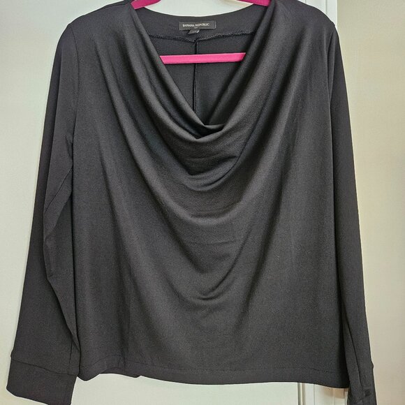 Banana Republic Drape Neck Top - Size Large - Picture 1 of 6